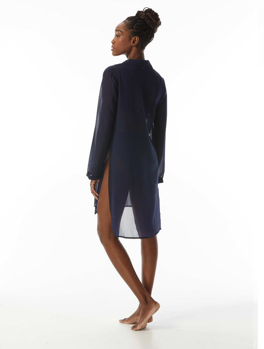 Carmen Marc Valvo Shirt Cover Up - Saint Tropez - 406 MARITIME