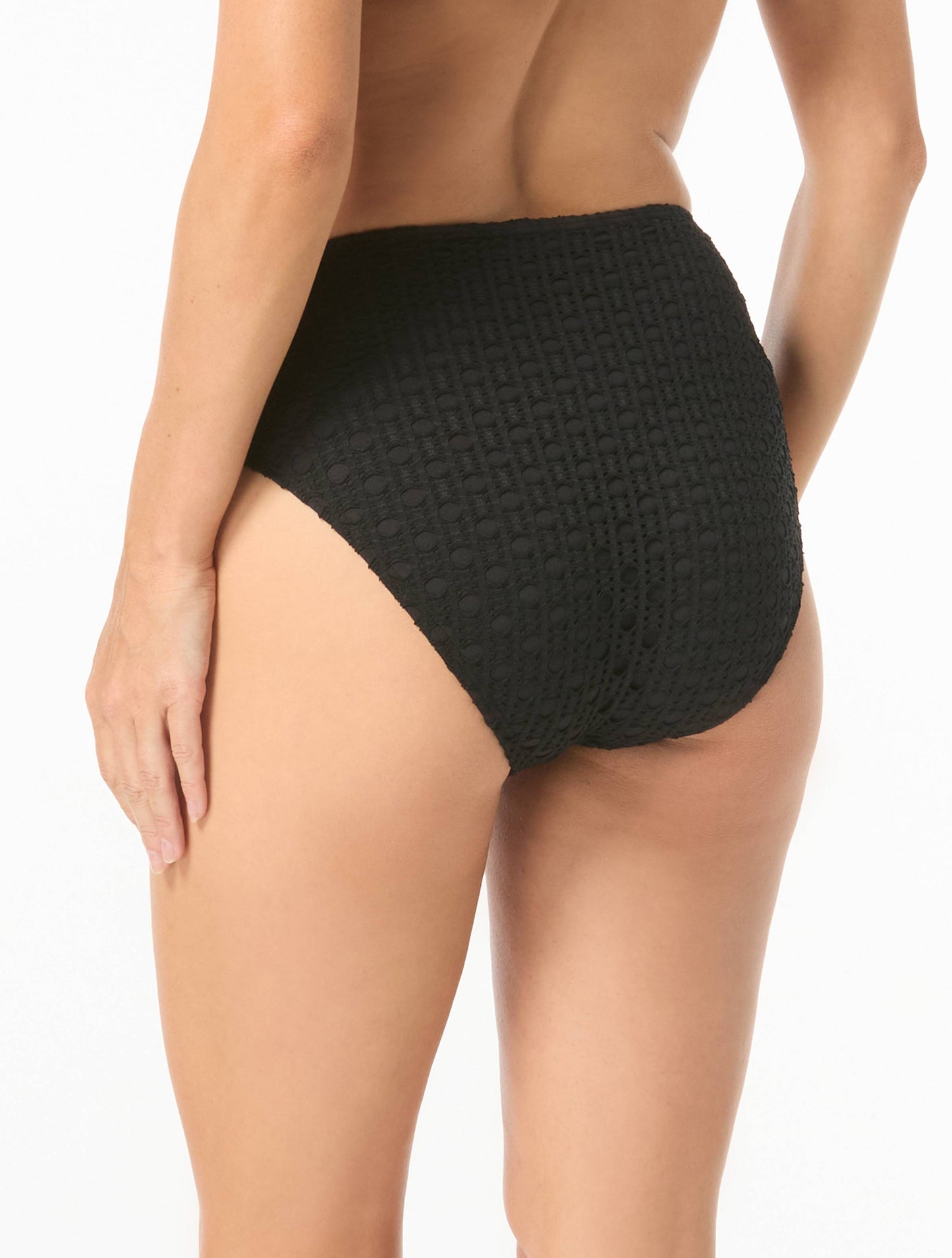 Carmen Marc Valvo Crochet High Waist Bikini Bottom - Living Paradise
