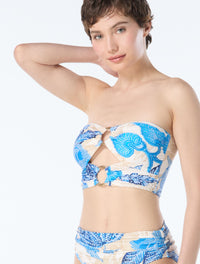Carmen Marc Valvo Bandeau Cut Out Top - Samara - 970 Multi