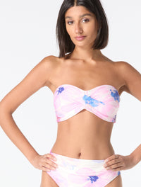 Carmen Marc Valvo Floral Escape Twist Bandeau Bikini Set Bundle -