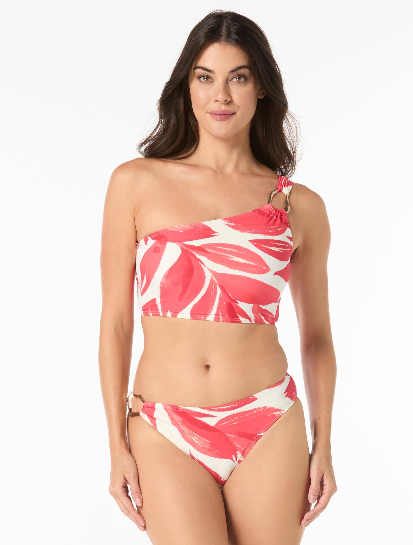 Carmen Marc Valvo One Shoulder Ring Bikini Top - Tamarindo