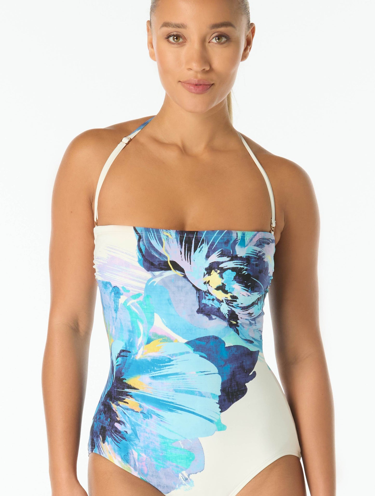 Carmen Marc Valvo Garden Party One Piece & Cover Up Dress Set Bundle