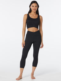 Beach House Sport Samba Leggings - Ribbed Solids - 001 BLACK