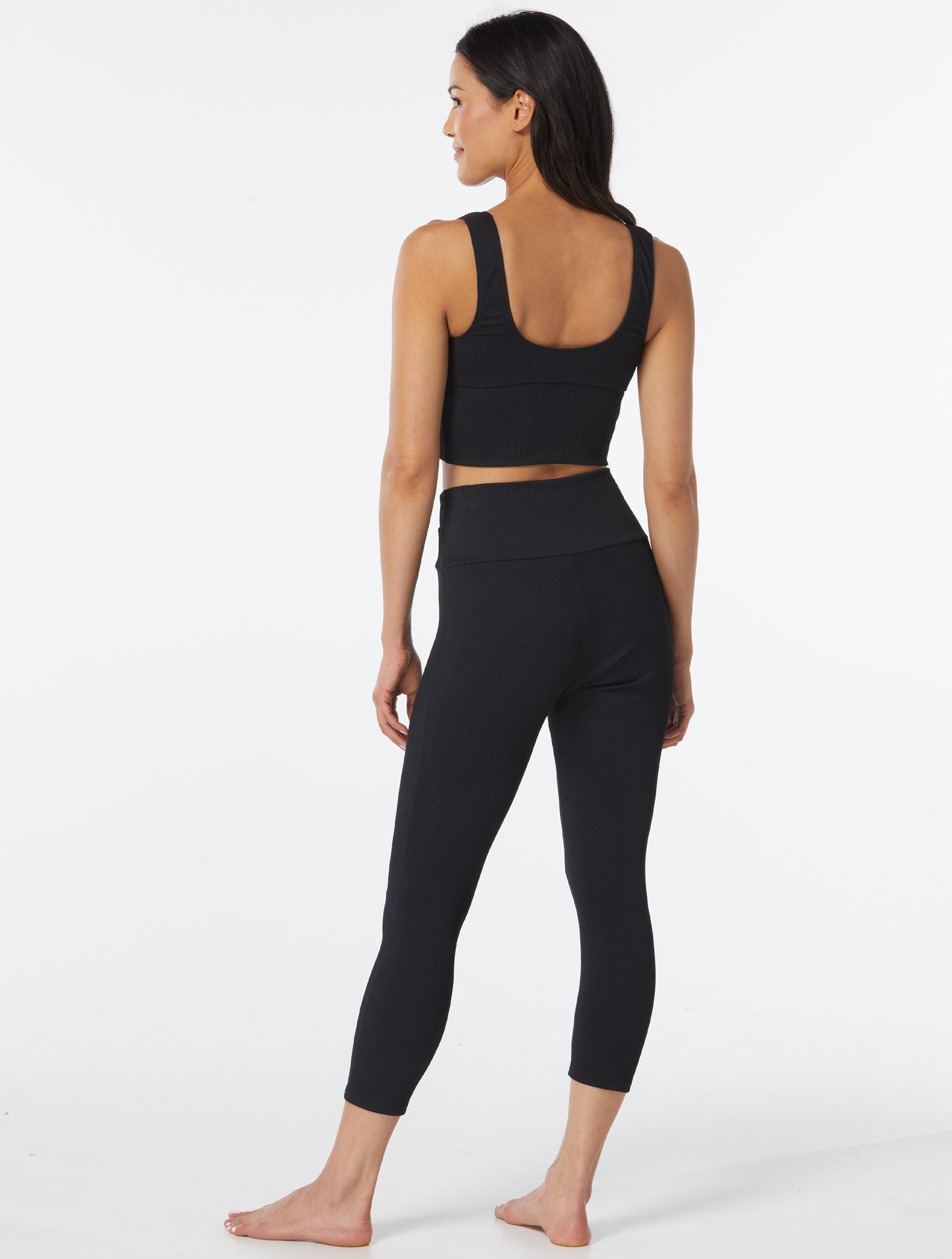 Beach House Sport Samba Leggings - Ribbed Solids - 001 BLACK