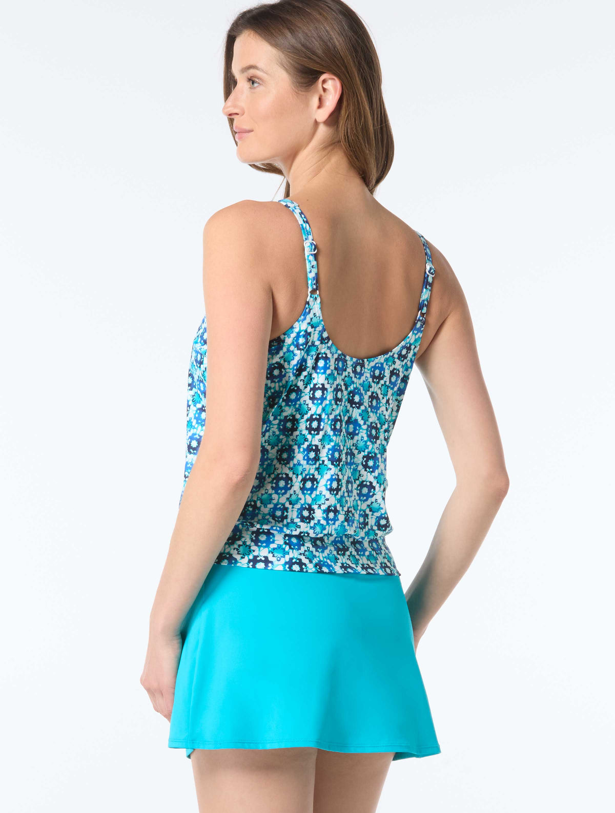 Beach House Brandy Tankini Top - Molokini Tile - 970 Multi