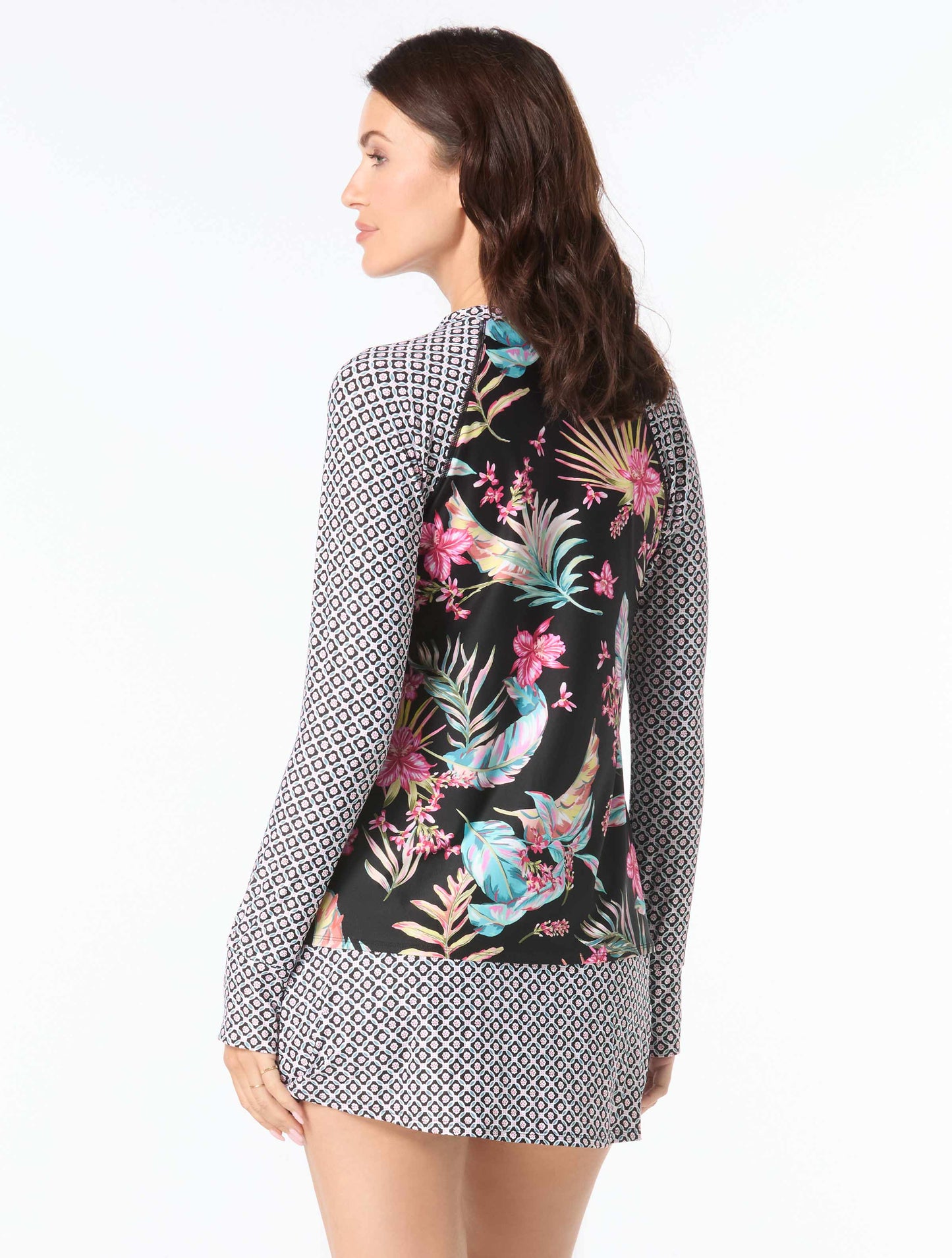 Beach House Mary  Relaxed Fit Zip Front Rash Guard - Endless Summer