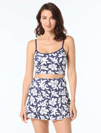 Beach House Riley Textured Crop Top - Block Trop - 511 Admiral