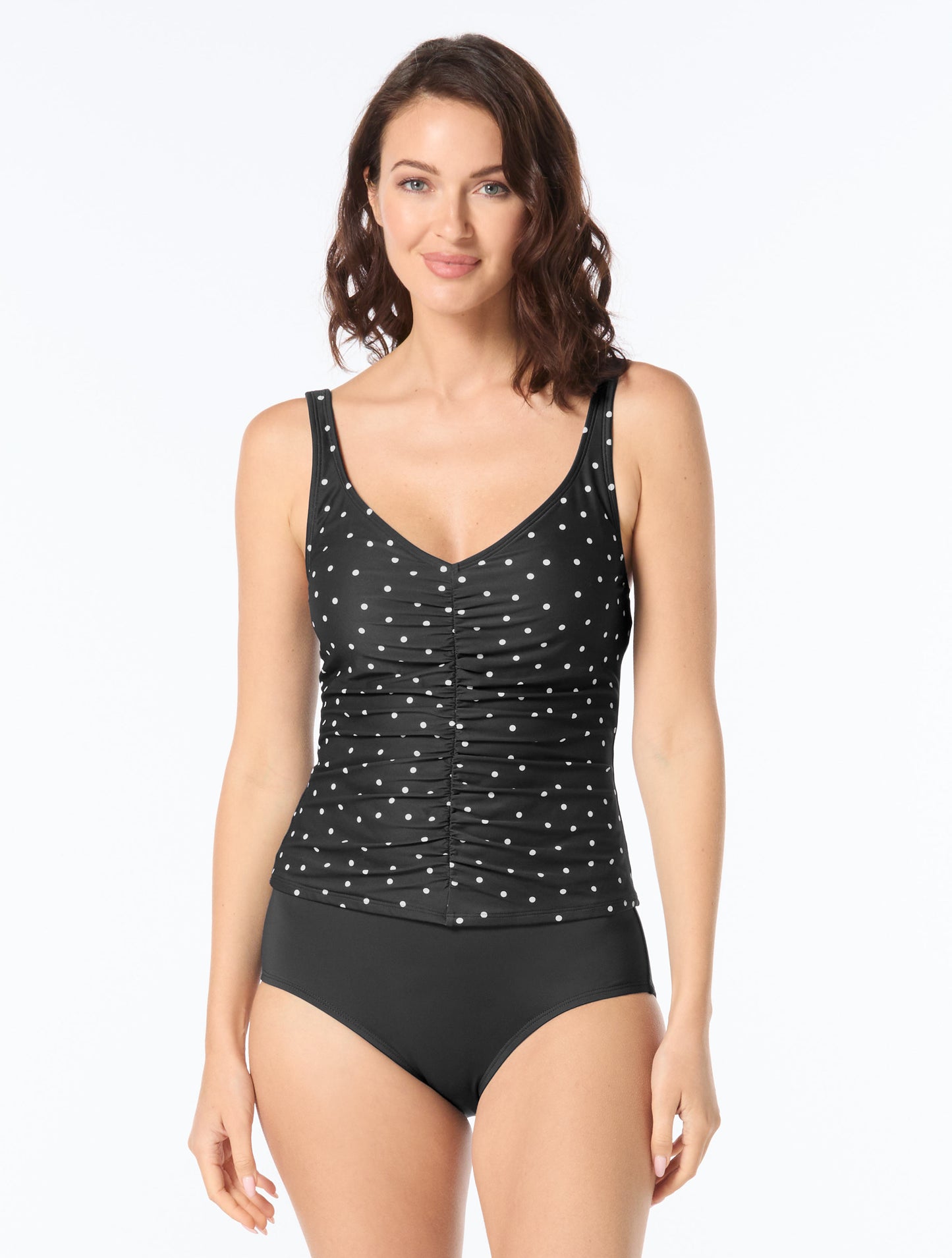 Beach House Jenny Textured Tankini Top - Sailor Dot