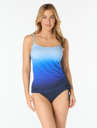 Beach House Bridget Textured Shirred Side Underwire Tankini Top - Sea View - 374 Yacht Club