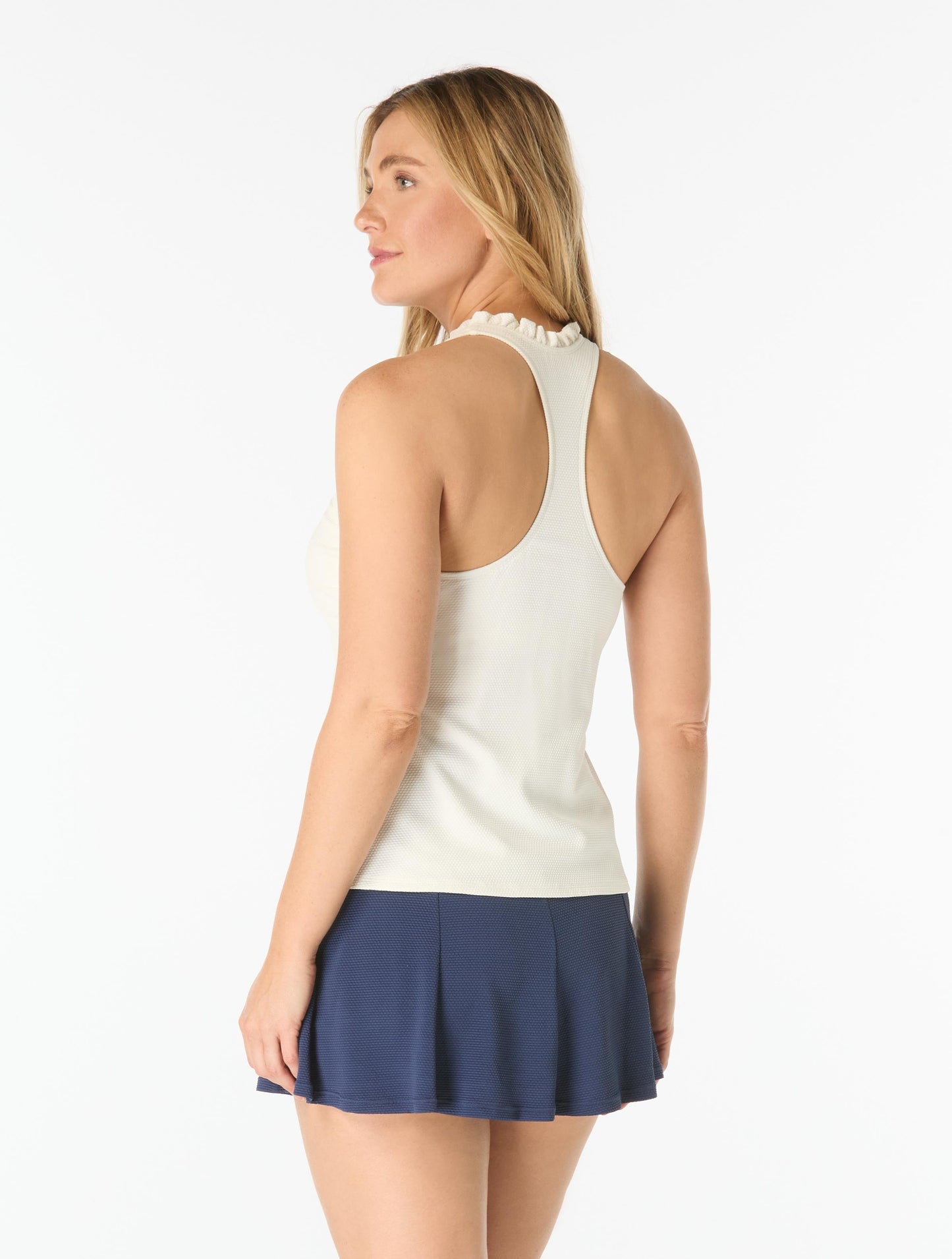 Beach House Pique Solids Tankini, Skirt and Rash Guard Set Bundle -