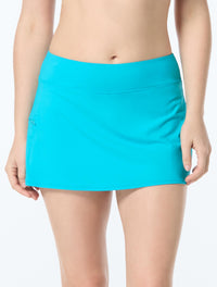 Beach House Emma Pull On Swim Skort - Beach Solids - 450 POOL PARTY