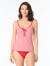 Beach House Mika Underwire Textured Tankini Top - Yacht Club - 604 True Red
