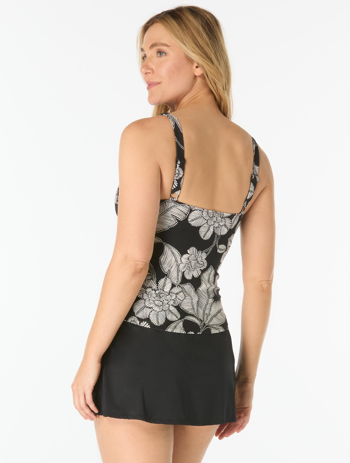 Beach House Coastal Bloom Tankini, Skort and Rash Guard Set Bundle -