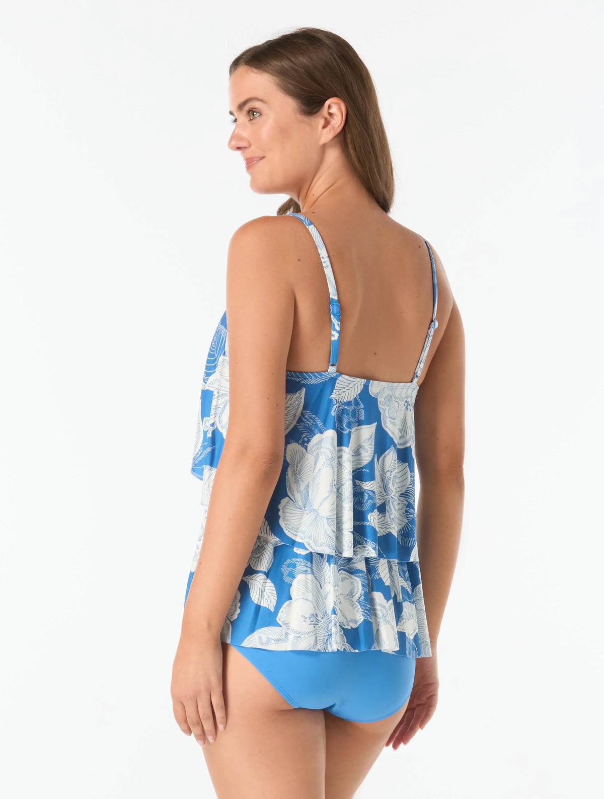 Beach House Swim Juliette Underwire Scoop Tankini Top - Cottage Floral - 866 Denim