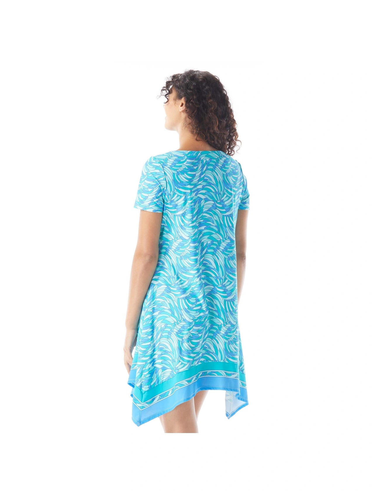Beach House Style Skylar Scarf Hem T-Shirt Dress - Delray