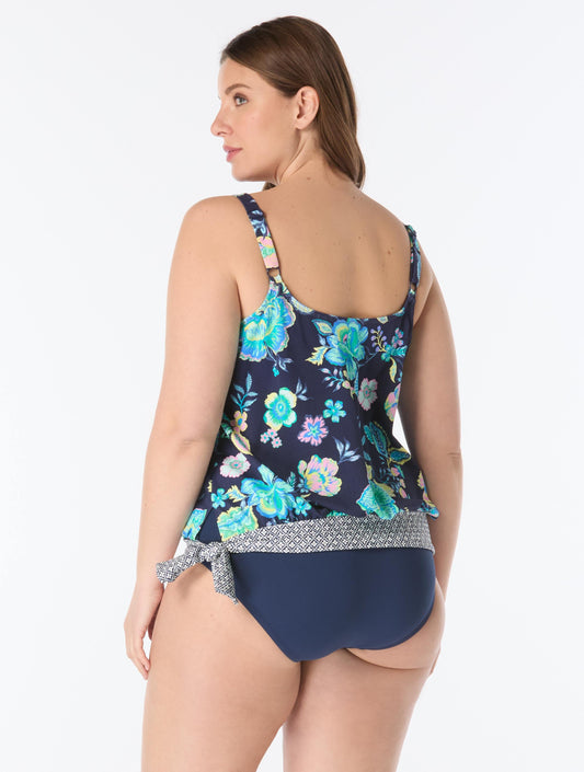 Beach House Plus Sarah Blouson Tankini Top - Saint Lucia - 100 White