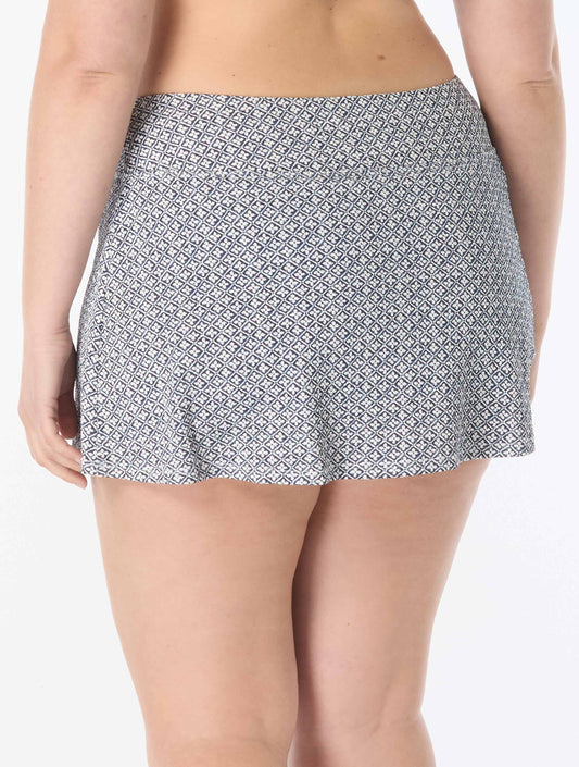 Beach House Plus Swim Emma Swim Skort - Diamond Meadows - 100 White
