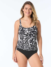 Beach House Sport Plus Brandy Textured Tankini Top - Key West - 001 BLACK