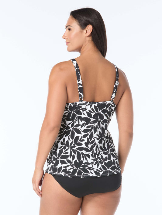 Beach House Plus Size Blair High Neck Tankini Top - Key West - 001 BLACK