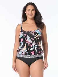 Beach House Plus Sarah Blouson Tankini Top - Endless Summer - 001 BLACK