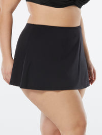 Beach House Plus Size Charlotte Swim Skirt - Beach Solids - 001 BLACK