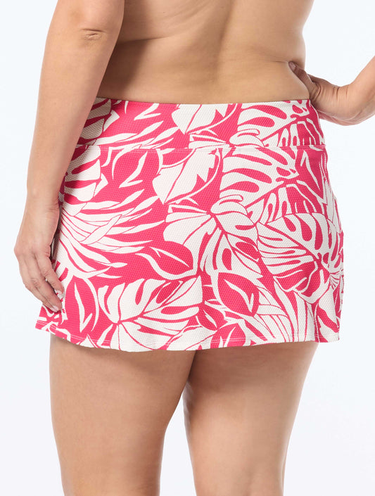 Beach House Sport Emma Swim Skort - Jungle Palms Rose - 684 ROSE