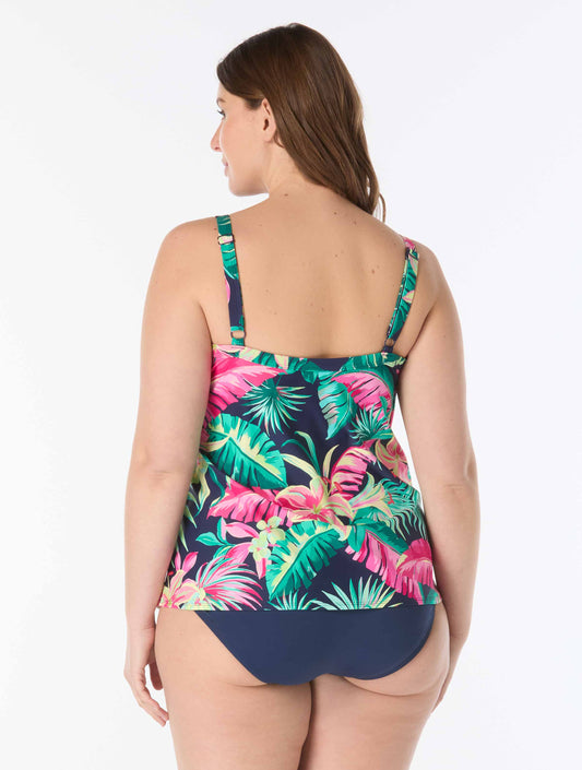 Beach House Plus Jane Ruffle Tiered Tankini Top - Island Rhythm - 511 Admiral