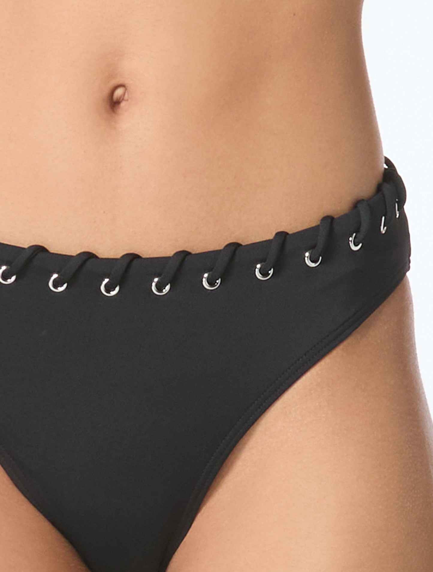 Michael Kors Classic Bikini Bottom - Laced Grommet