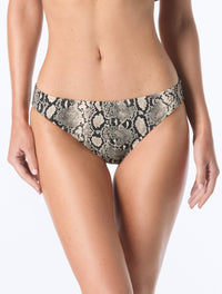 Michael Kors Classic Bikini Bottom - Boho Python - 004 Black Multi