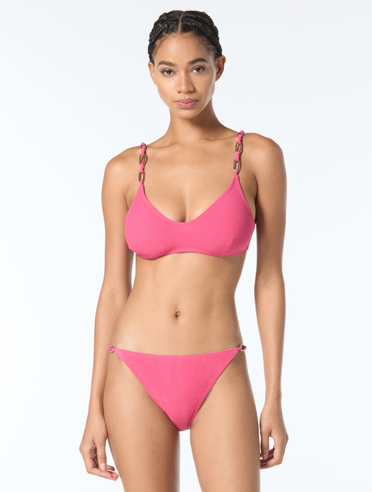 Michael Kors Oval Linked Bikini Set & Skirt Cover Up Bundle -