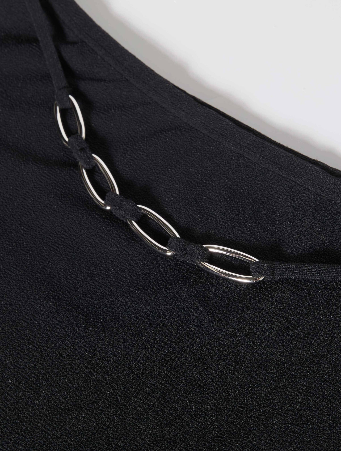 Michael Kors Cover Up Textured Skirt - Crepe Solids - 001 Black