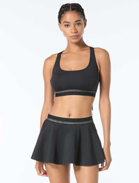 Michael Kors Cross Back Bikini Top - Signature Scuba - 001 Black