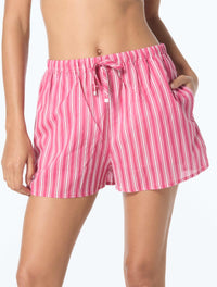 Michael Kors Pull On Cover Up Shorts - Marina Stripe