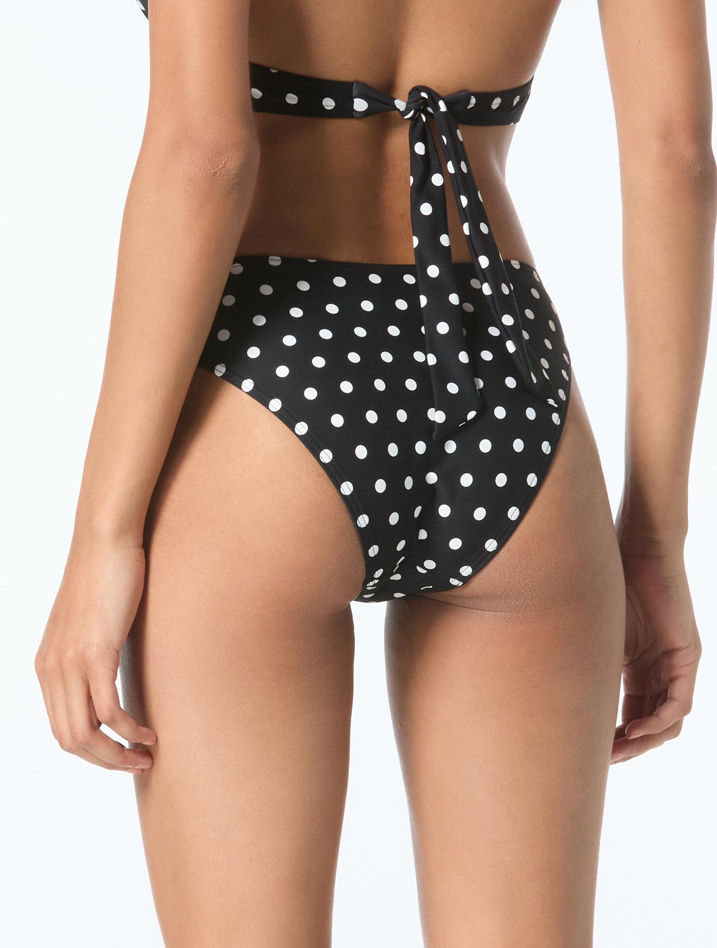 Michael Kors Classic High Leg Bikini Bottom - Classic Dot