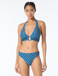 Michael Kors Classic Dot Bikini Set & Cover Up Shirt Bundle -