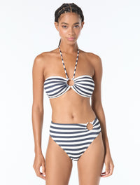 Michael Kors Halter Bandeau Bikini Top - Graphic Stripe