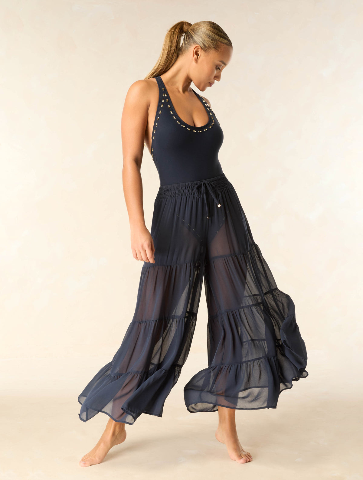 Michael Kors Cover Up Pants - Solids - 412 New Navy
