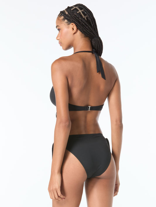 Michael Kors Black Bikini Set & Cover Up Sarong Bundle -