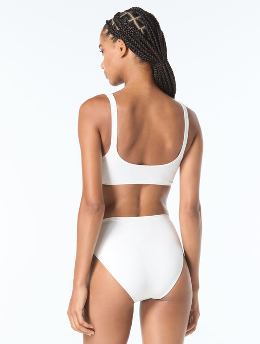 Michael Kors White Bikini Set & Stripe Cover Up Shirt Bundle -