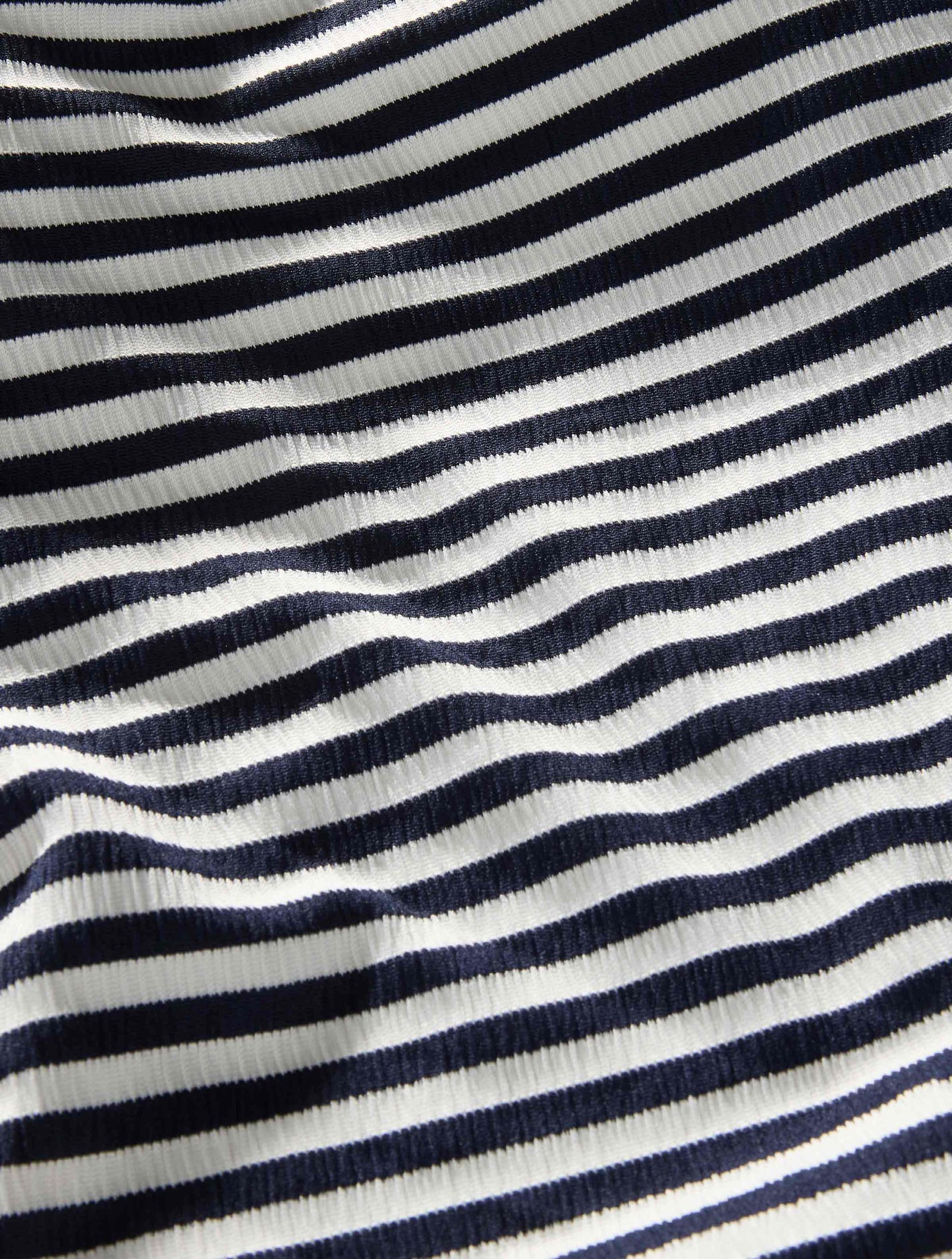 Michael Kors One Shoulder Textured One Piece Swimsuit - St Tropez Stripe - 412 New Navy