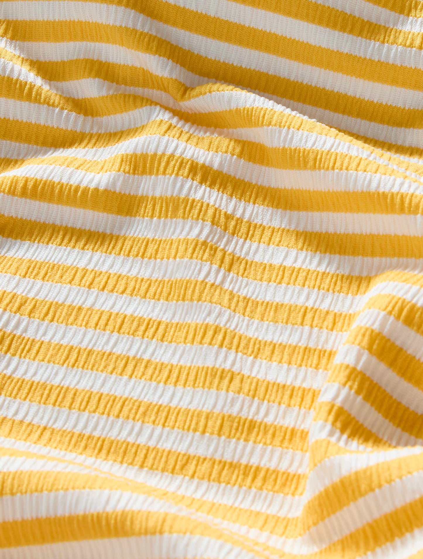 Michael Kors Off the Shoulder Textured Bandeau Bikini Top - St Tropez Stripe - 700 YELLOW