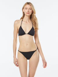 MICHAEL Michael Kors String Bikini Top - Chain Solids - 001 BLACK