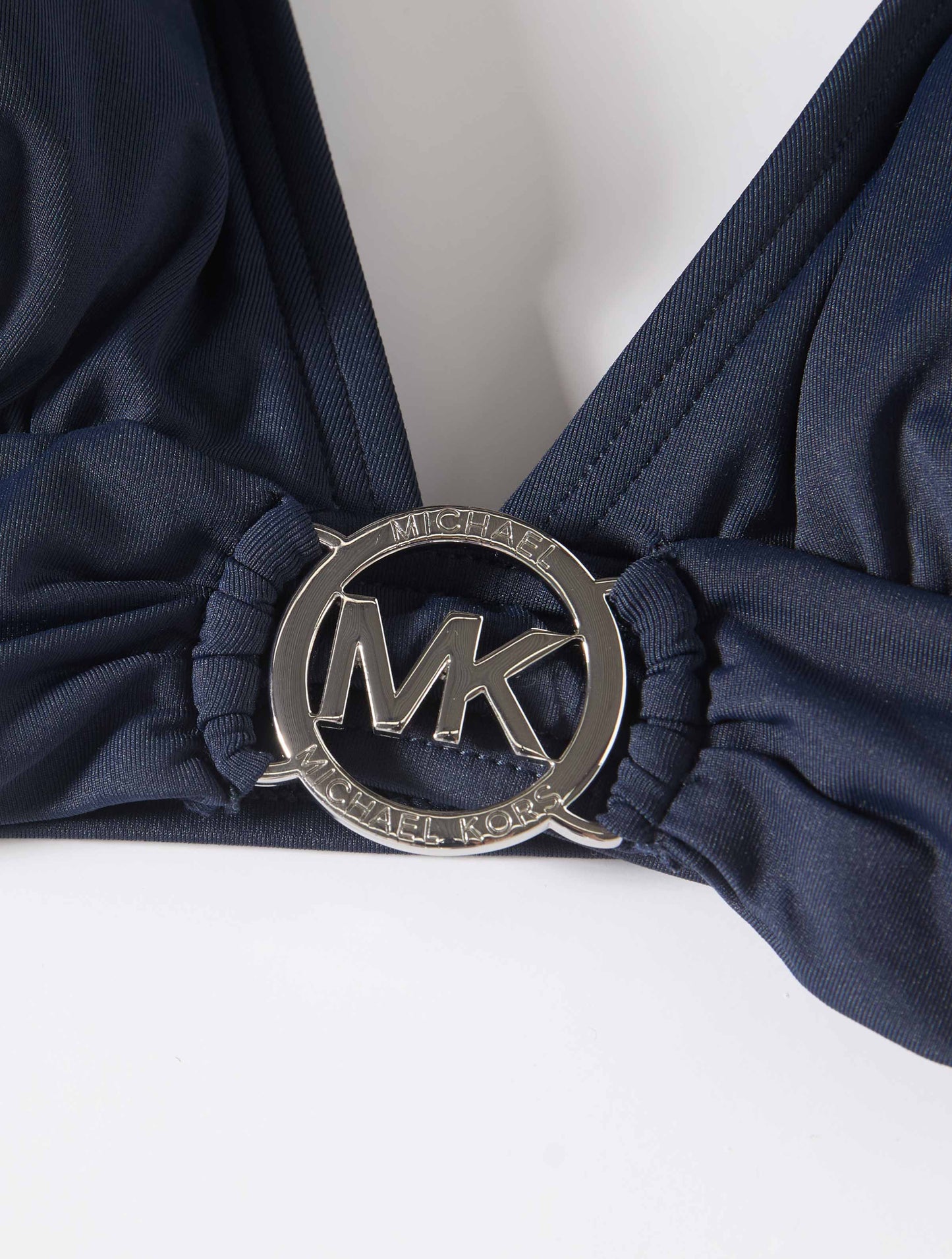 MICHAEL Michael Kors Halter Bikini Top - Hardware Solids - 412 New Navy
