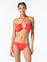 MICHAEL Michael Kors Bandeau Bikini Top - Hardware Solids - 662 SIENNA
