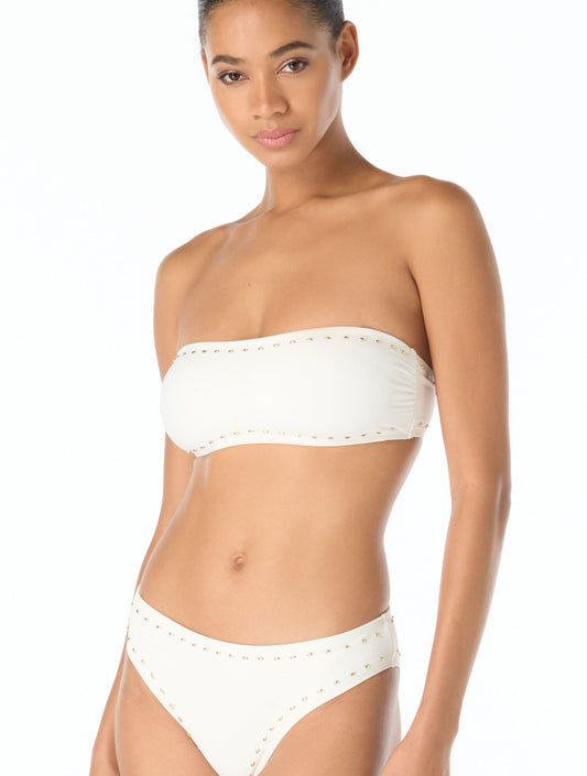 Michael Kors Half Moon Studs Bikini & Cover Up Dress Bundle -