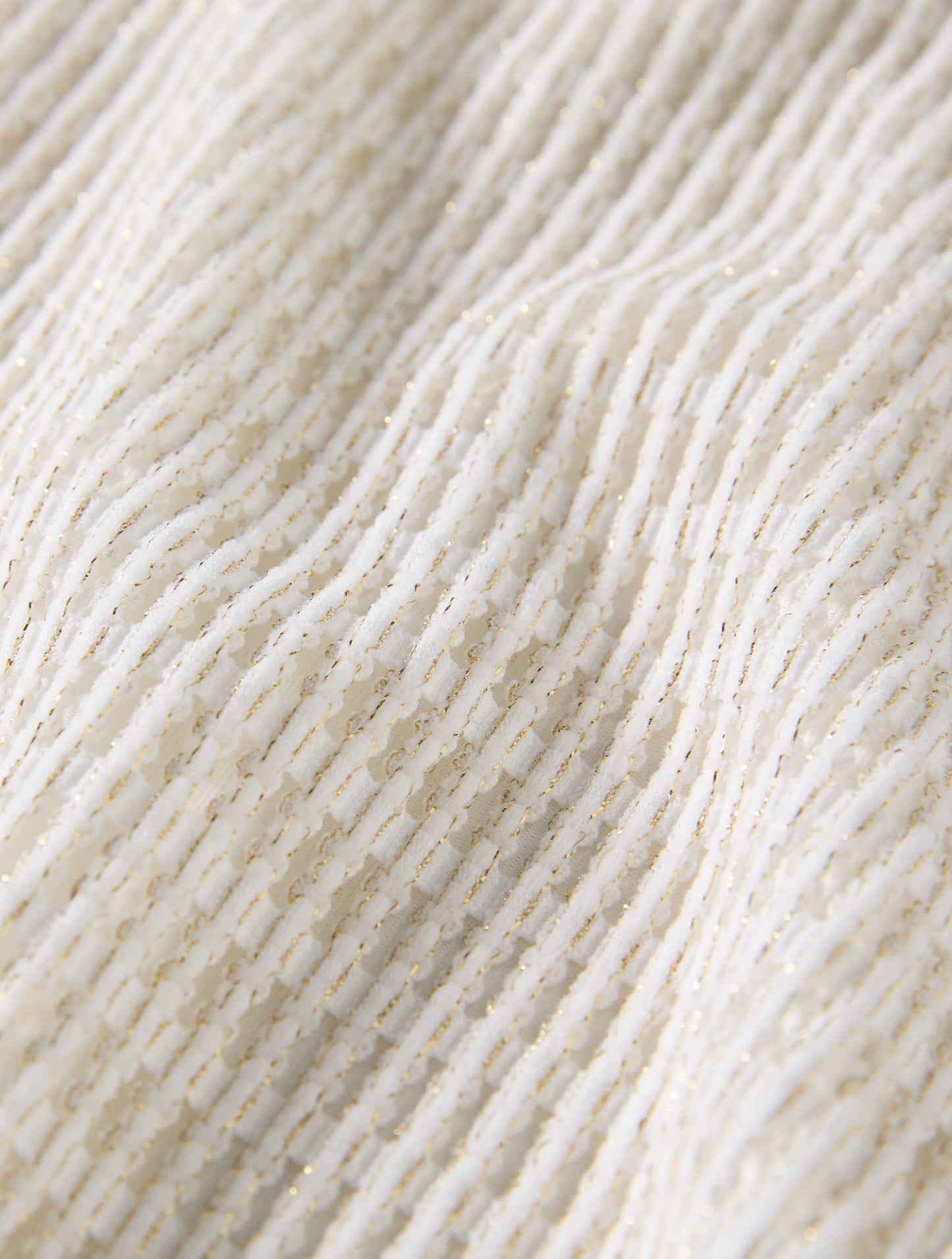 Michael Kors String Tie Textured Bikini Bottom - Shimmer Crochet - 100 White