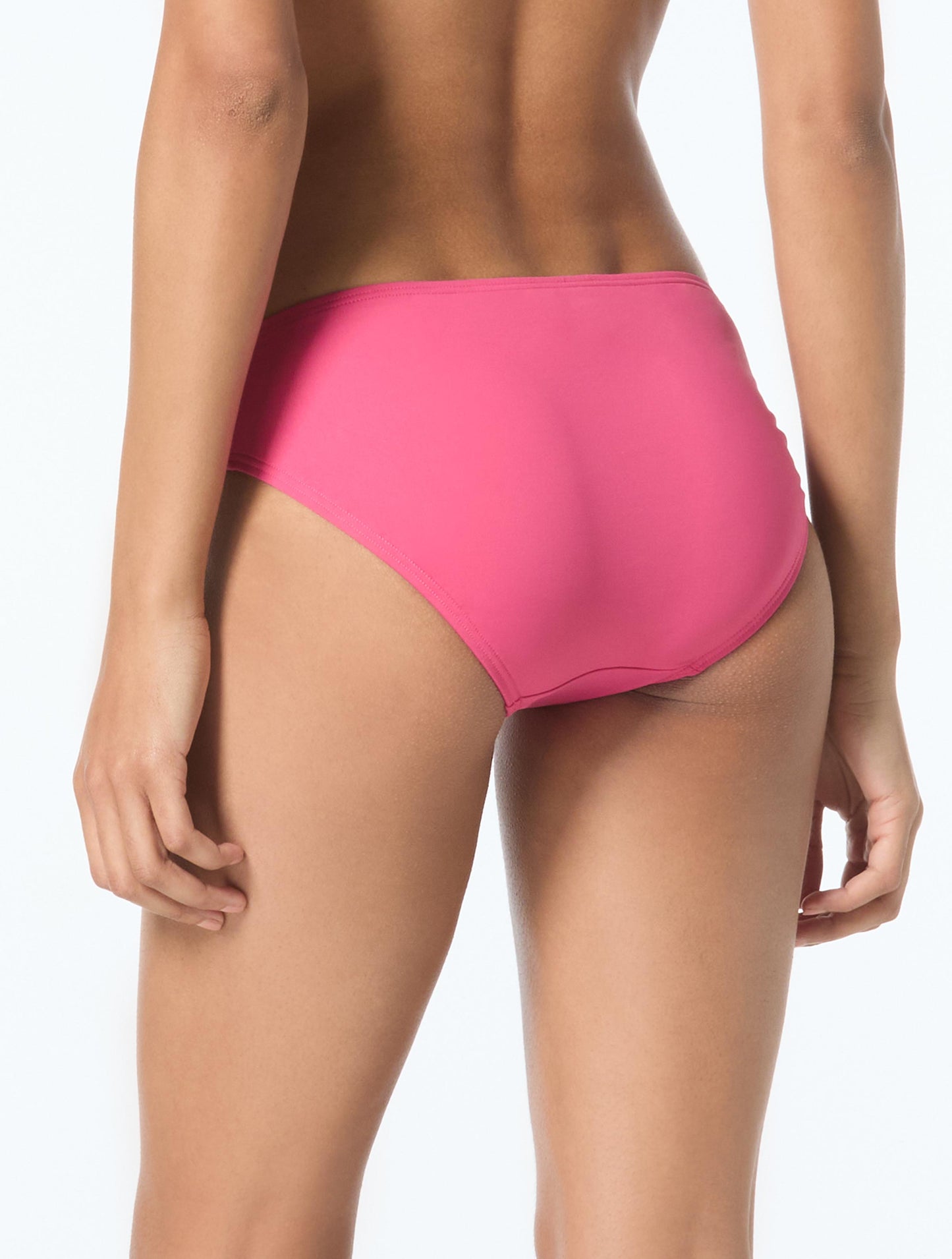 Michael Kors Logo Ring Classic Bikini Bottom - Bubble Logo Solids - 613 BLOOM