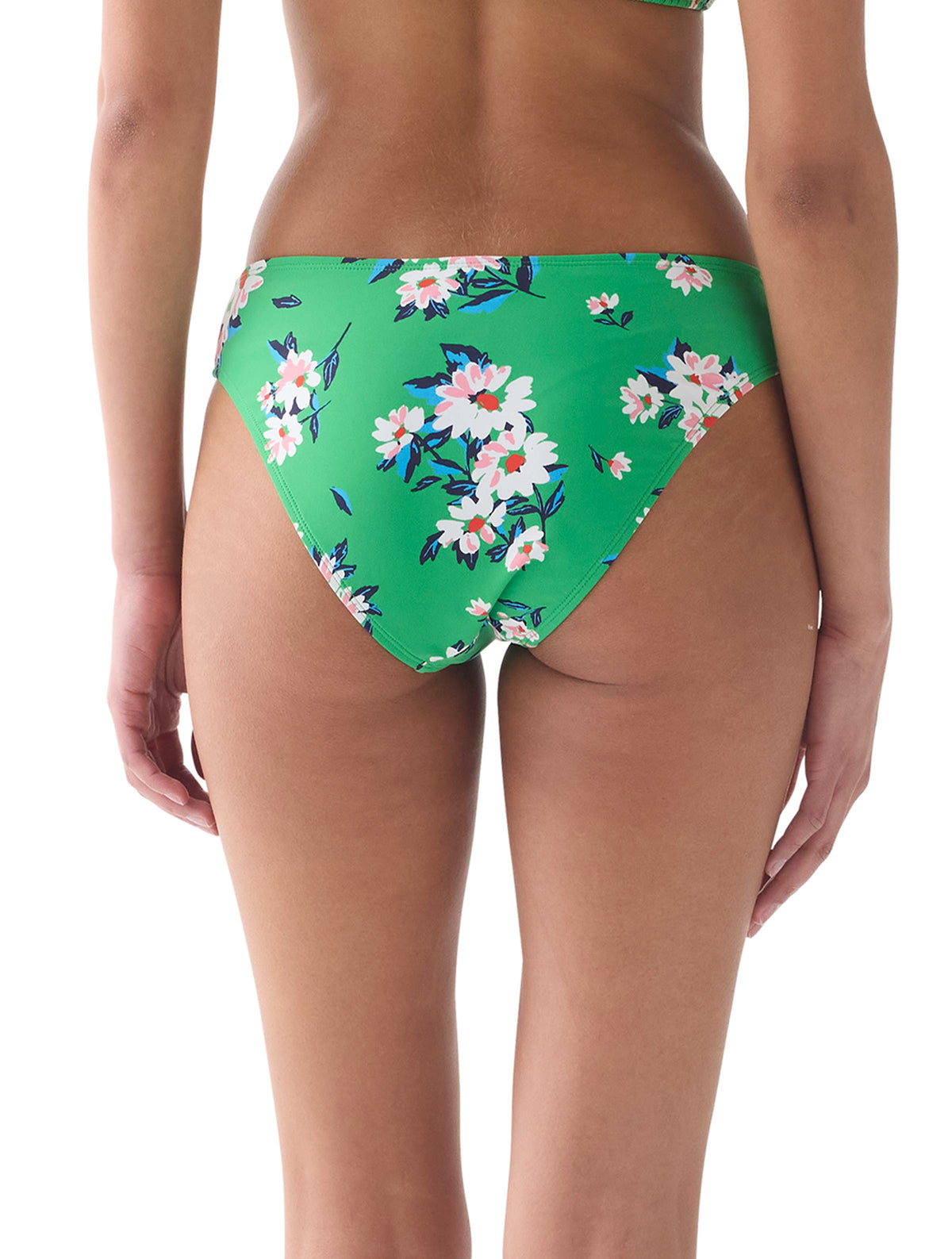 kate spade new york High Cut Bottom - Spring Daisies - 894 Parrot Green