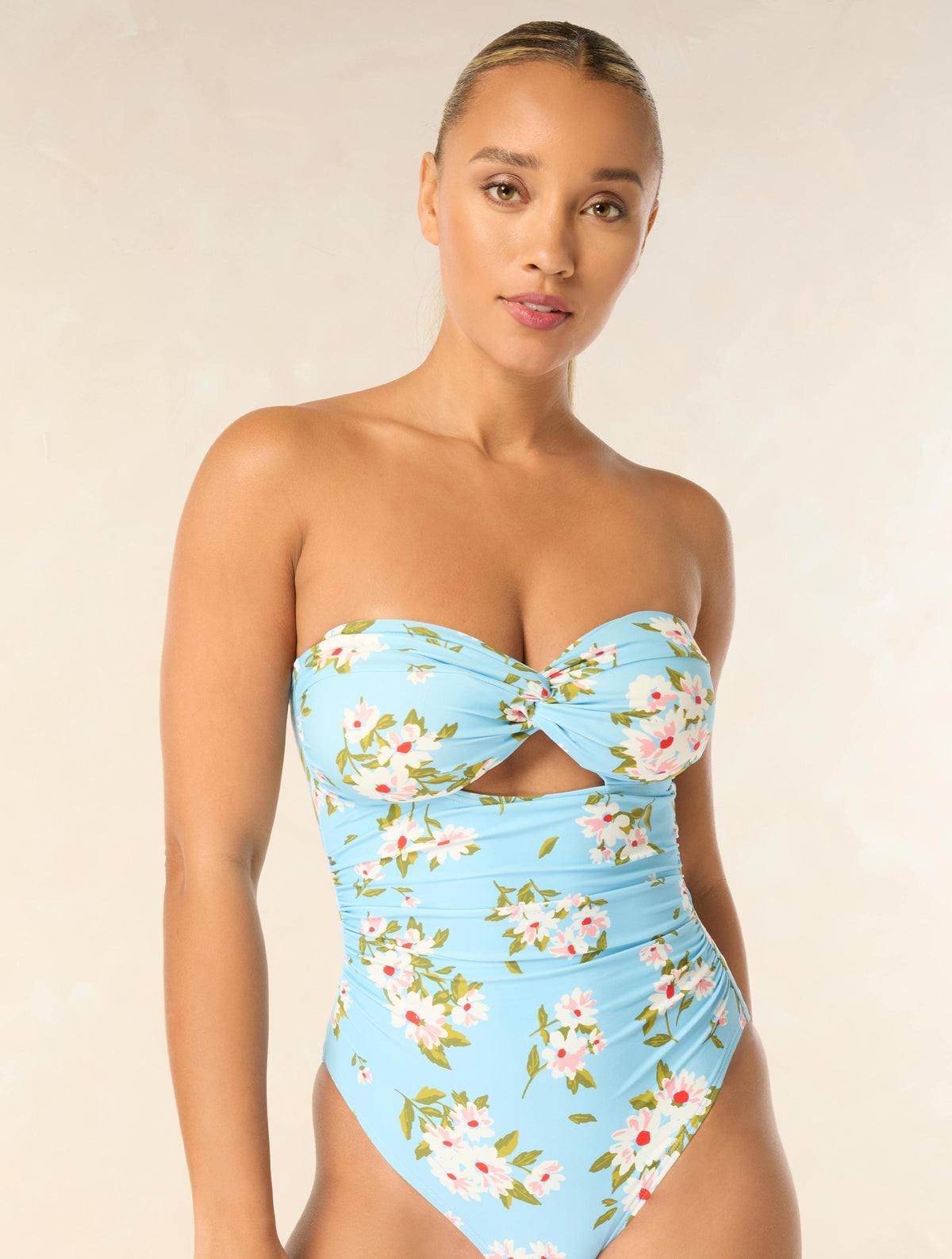 kate spade new york Bandeau One Piece Swimsuit & Cover Up Dress Set Bundle -
