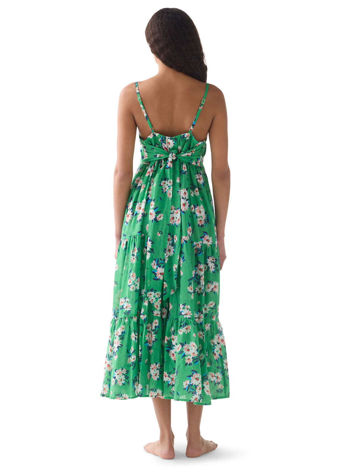 kate spade new york Tiered Cover Up Dress - Spring Daisies - 894 Parrot Green